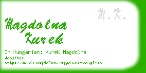 magdolna kurek business card